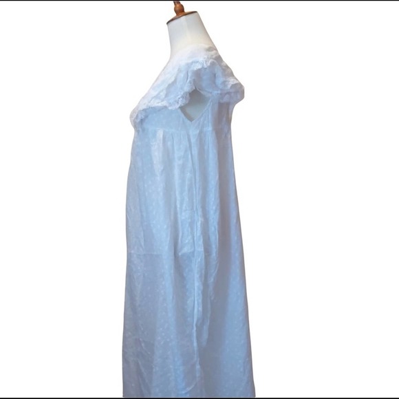 Free people vintage style nightgown ruffle lace white size S - Picture 6 of 6